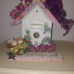 BIRD HOUSE With Flowers 