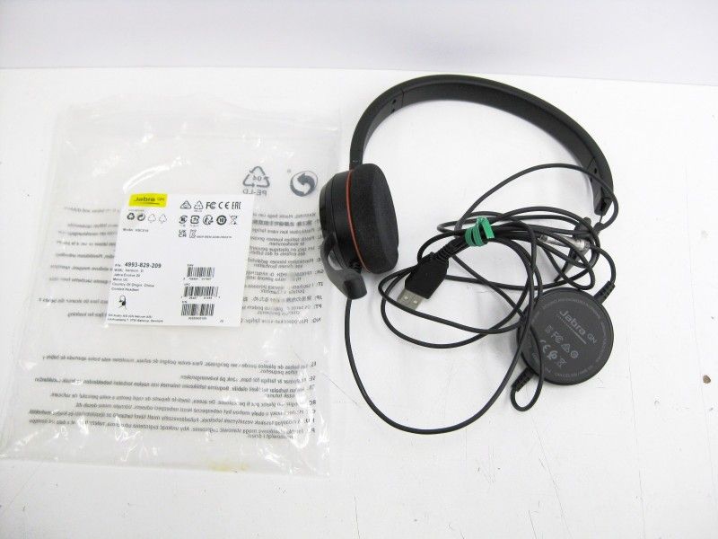 Jabra Evolve 20 Mono Headset OEM BLACK USB-A Wired HSC016