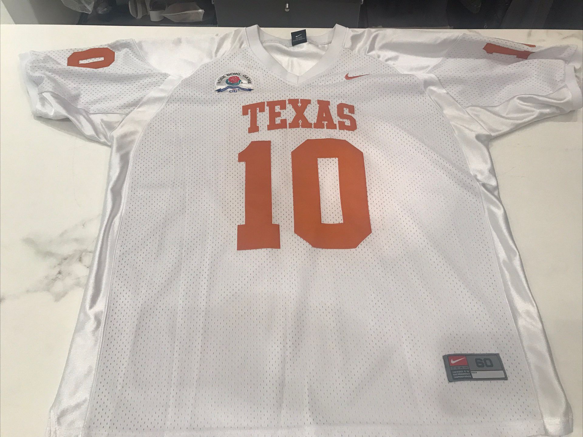 2005 Texas Longhorns Vince Young Number 10 Rose Bowl Jersey