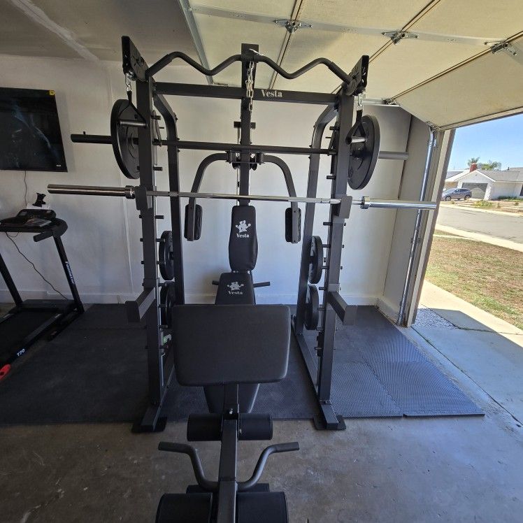 Smith Machine 2001 | Multi-Use Adj Bench | Gym Equipment | Fitness | Squat Rack | Excercise |🔴WEIGHTS AND BARBELL SOLD SEPARATELY 🔴 FREE DELIVERY 🚚