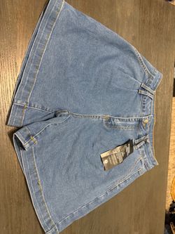 Light Wash Denim Mini Skirt with Tags