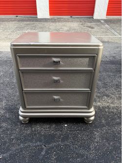 3 Drawer Silver Nightstand by Ashley Furniture