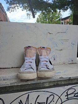 Nike Blazers (white with black swoosh)
