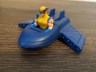 Wolverine Action Figure in Blue Jet Vehicle Toy