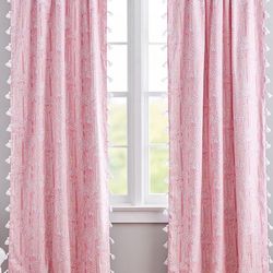 Pottery Barn Kids Limited Lily Pulitzer Pink Flamingo Curtains 