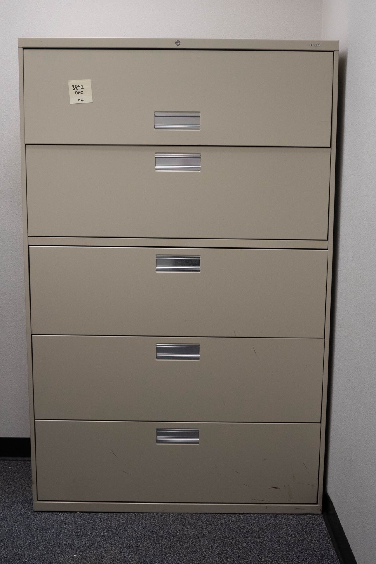 HON 5 Drawer Filing Storage Cabinet