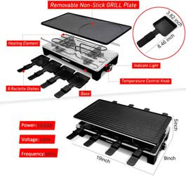 Raclette Grill Electric Grill Table Portable 2in1 Korean BBQ Grill