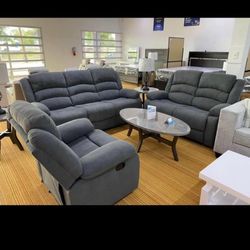 New 3pc Recliners Set