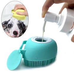 Dog 🐶  Cat 🐱 Bath Shampoo Brush Soft Silicone - Pet Brush Fur Grooming & Cleaning Brush 