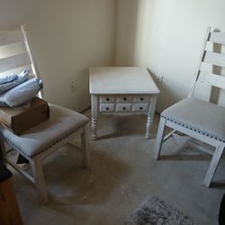 2 Chairs And Small Little Table 