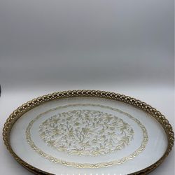 Vanity Tray Gold Tone Filigree Vintage 50’s 60’s