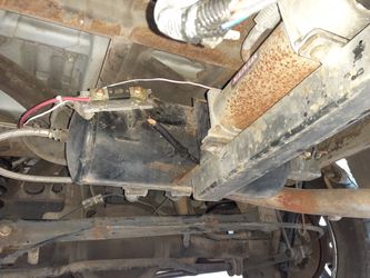 Air tank and pump with air bags and hoses with switch