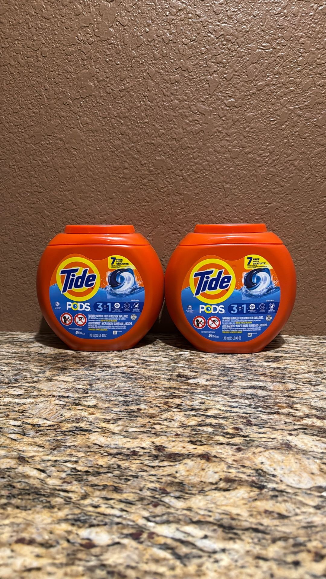2- Tide Pods Laundry Detergent Original- For $20