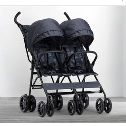 New Baby Gap Black Double Stroller / Side By Side Stroller 