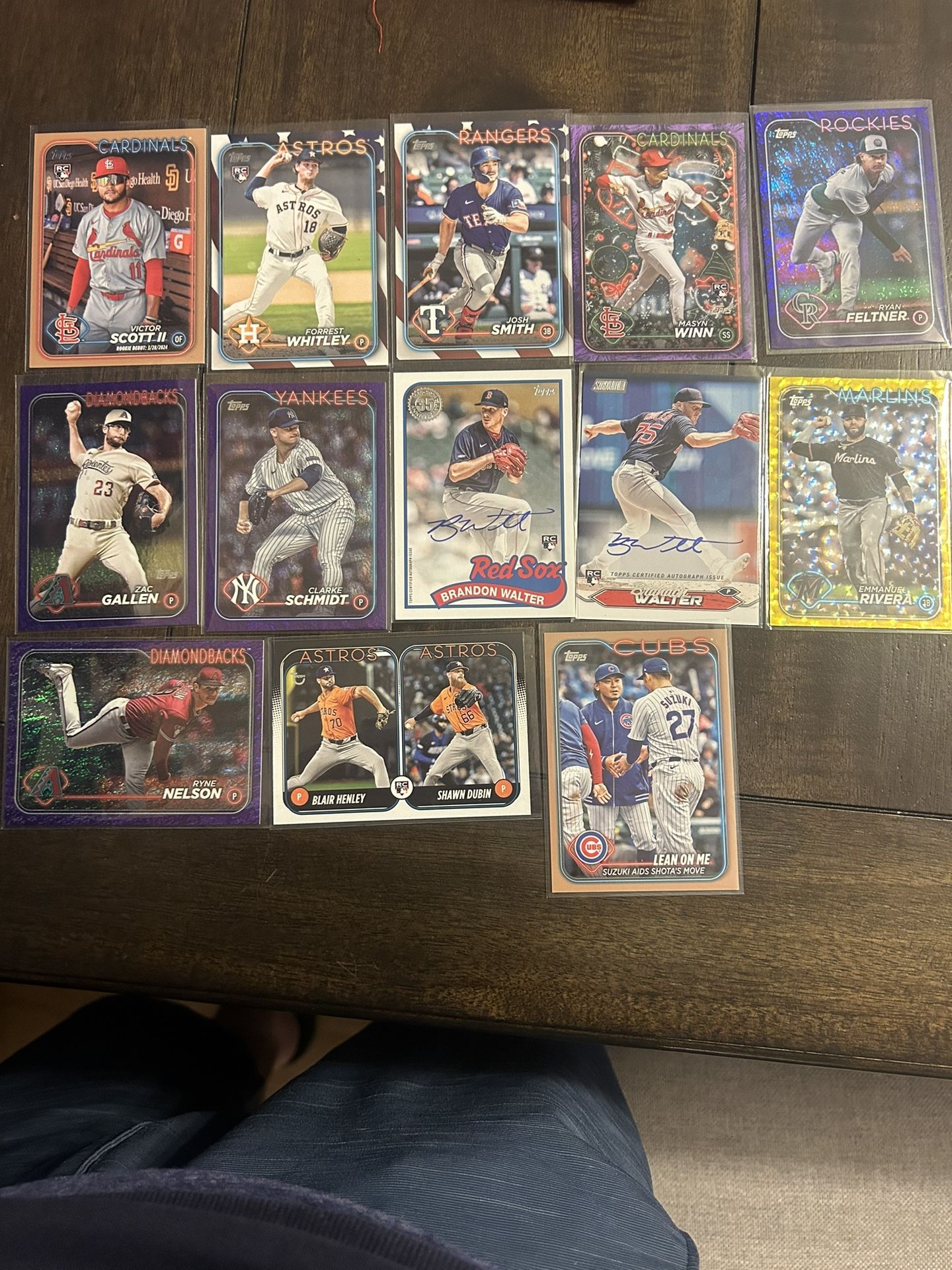 Numbered And Auto Baseball Cards