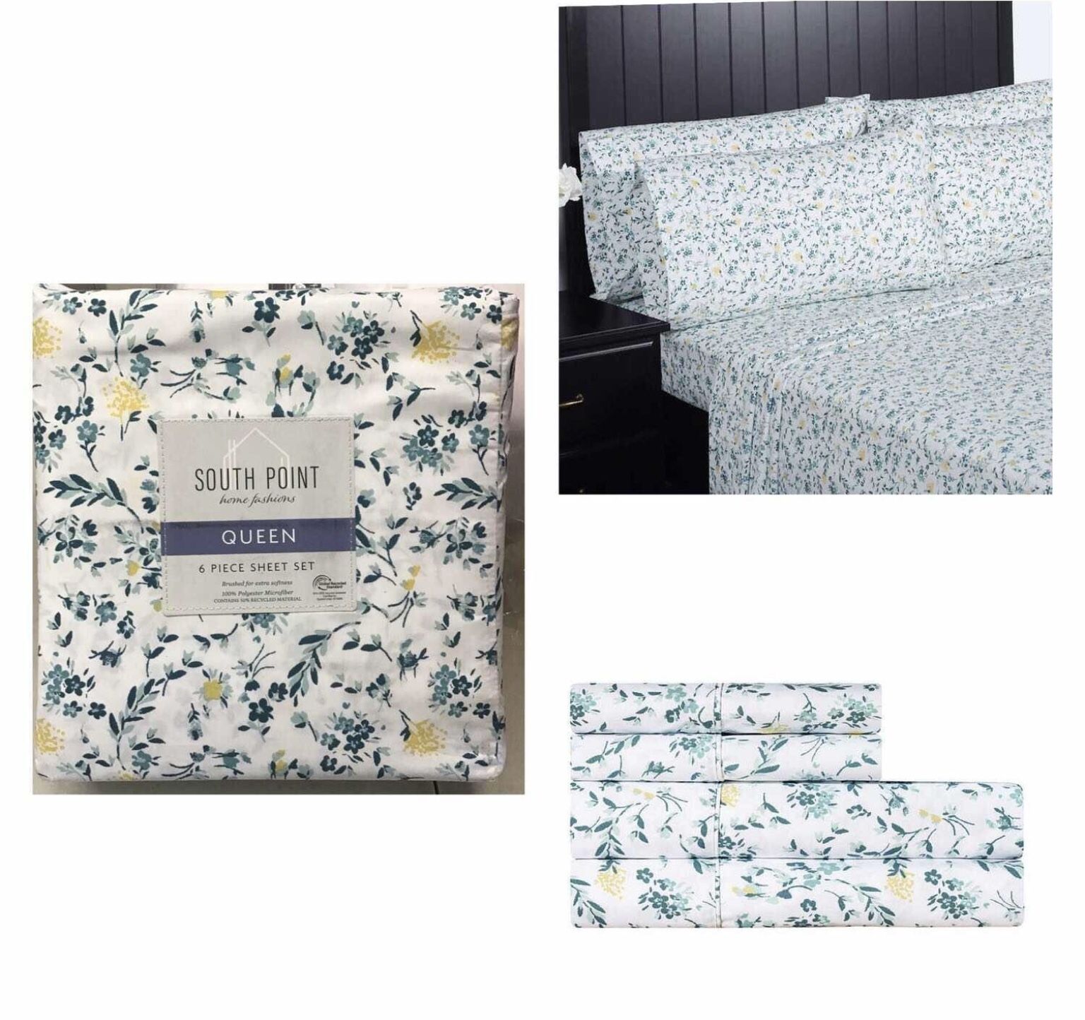 South Point Home Fashions Microfiber Sheet Set, Queen