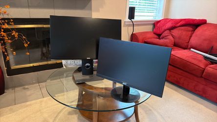 Assorted monitors & electronics