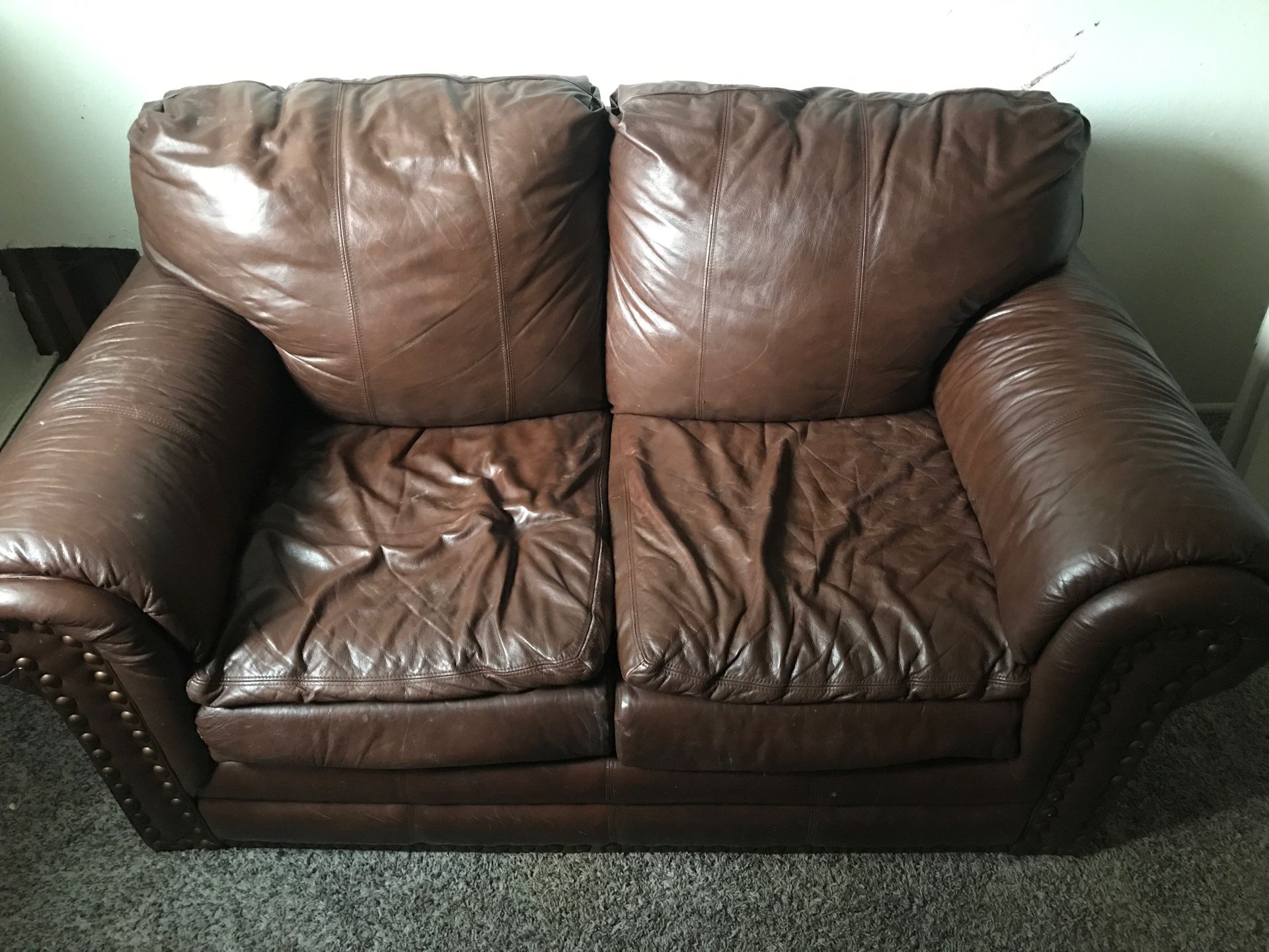 Leather couch $30