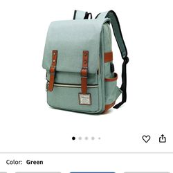 Green Laptop Backpack