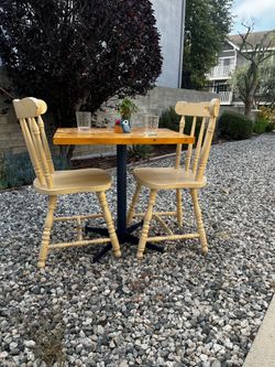Custom Upcycled Butcher bistro table