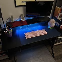 47” Gaming Desk, Black