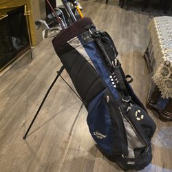 CALLAWAY  STANDBAG  WITH  GOLF  CLUBS ( 15 CLUBS  SET)