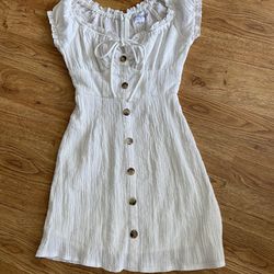 Polly White Mini Dress Size XS
