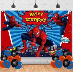 Spiderman Birthday Party Decoration Set.