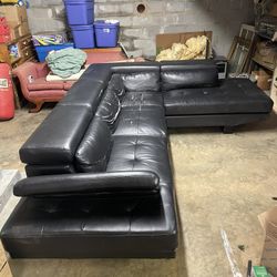 Comfortable Leather Sectional