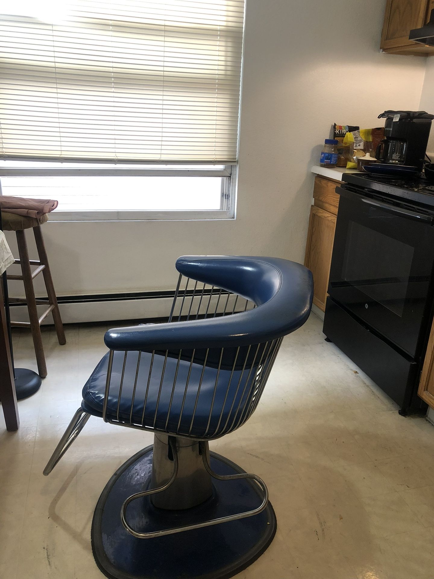 Vintage Blue Salon Chair