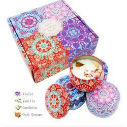 Aromatherapy Candle Gift Box Set Of 4 Smoke-Free Household Long-Lasting Fragrances