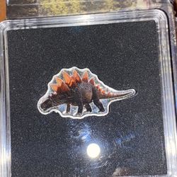 5-gram .999 Fine Silver Stegosaurus Bar by Pan Silver Company # 1734 / 3000