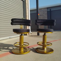Gold/Black Bar Stools ... NOT AVERAGE HEIGHT..