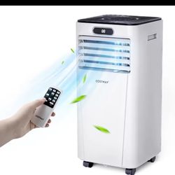COSTWAY New Portable Air Conditioner, 8000BTU Air Cooler, Cools Room Up To 230 Sq. Ft, Air Cooling Fan for Home & Office 
