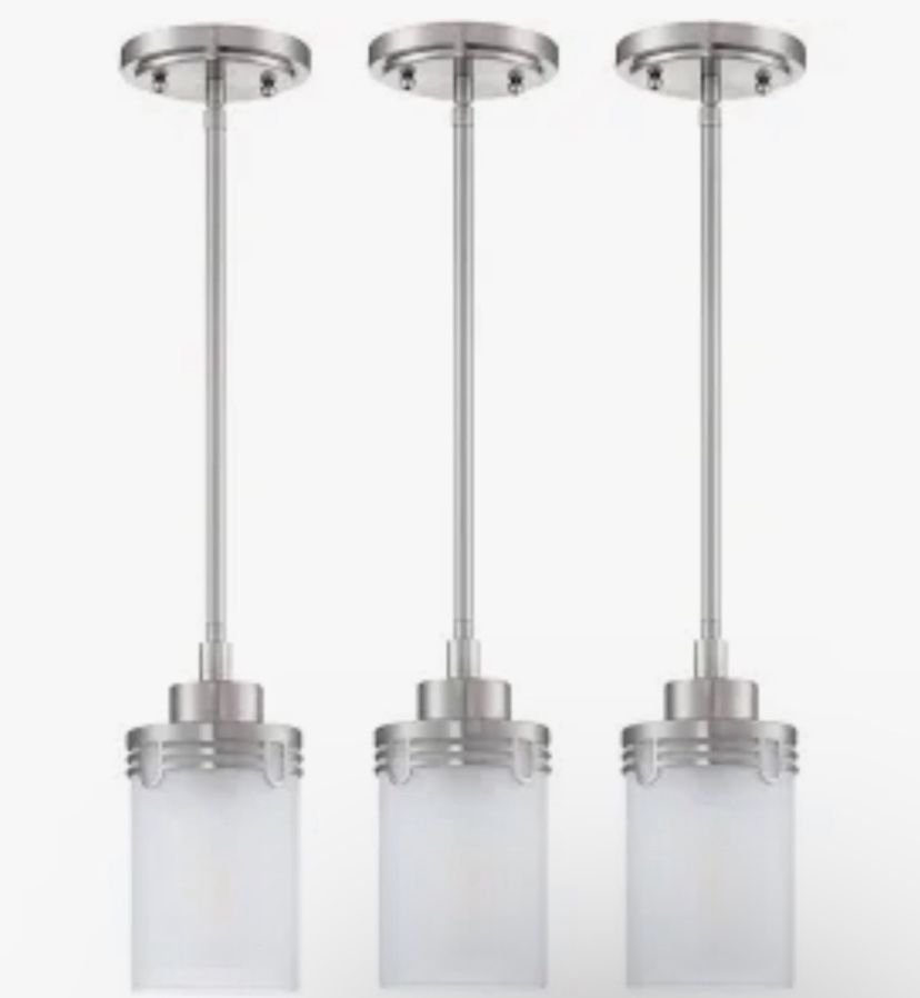 3 pack 1-light indoor hanging kitchen island light fixtures