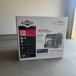 New Gasoline Generator 8500/6250 Briggs and Stratton