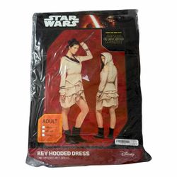 Rey Cosplay Star Wars The Force Reckons Hooded Dress ,DISNEY Adult Women’s Halloween Costume. Size Large (New) *Dress Only.