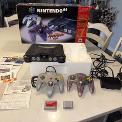 Nintendo 64 CIB Console, Plus Memory Card And Pak, Plus Inserts Original Receipt And Registration Card 
