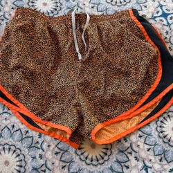 Nike Orange And Black Spotted Shorts Size L