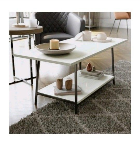 Brand New White Oak Coffee & 2 End Table Set