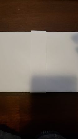 White card envelopes
