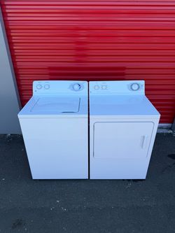GE Top Load Washer And Gas Dryer