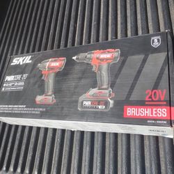 Skil PWRCore 20v Brushless Driver And Impact Combo Set
