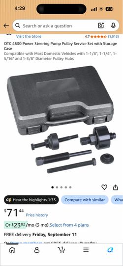 otc power steering pimp pulley set