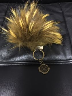 Patricia Nash real fur keychain