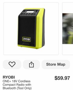 ONE+ 18V Cordless Compact Radio with Bluetooth (Tool Only)