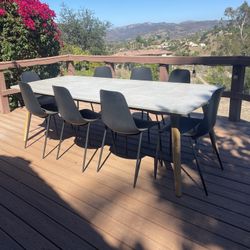 Atra Table From Article With 8 Black Chairs 