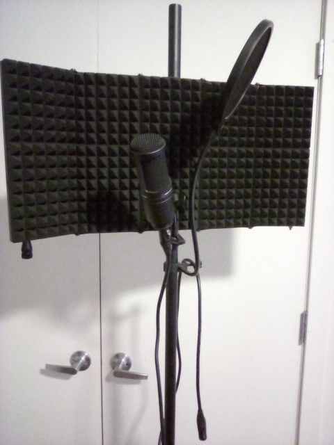 Studio Microphone W/ Isolation Shield And Stand