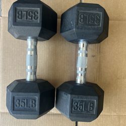 Coated Hex Dumbbells 2-35