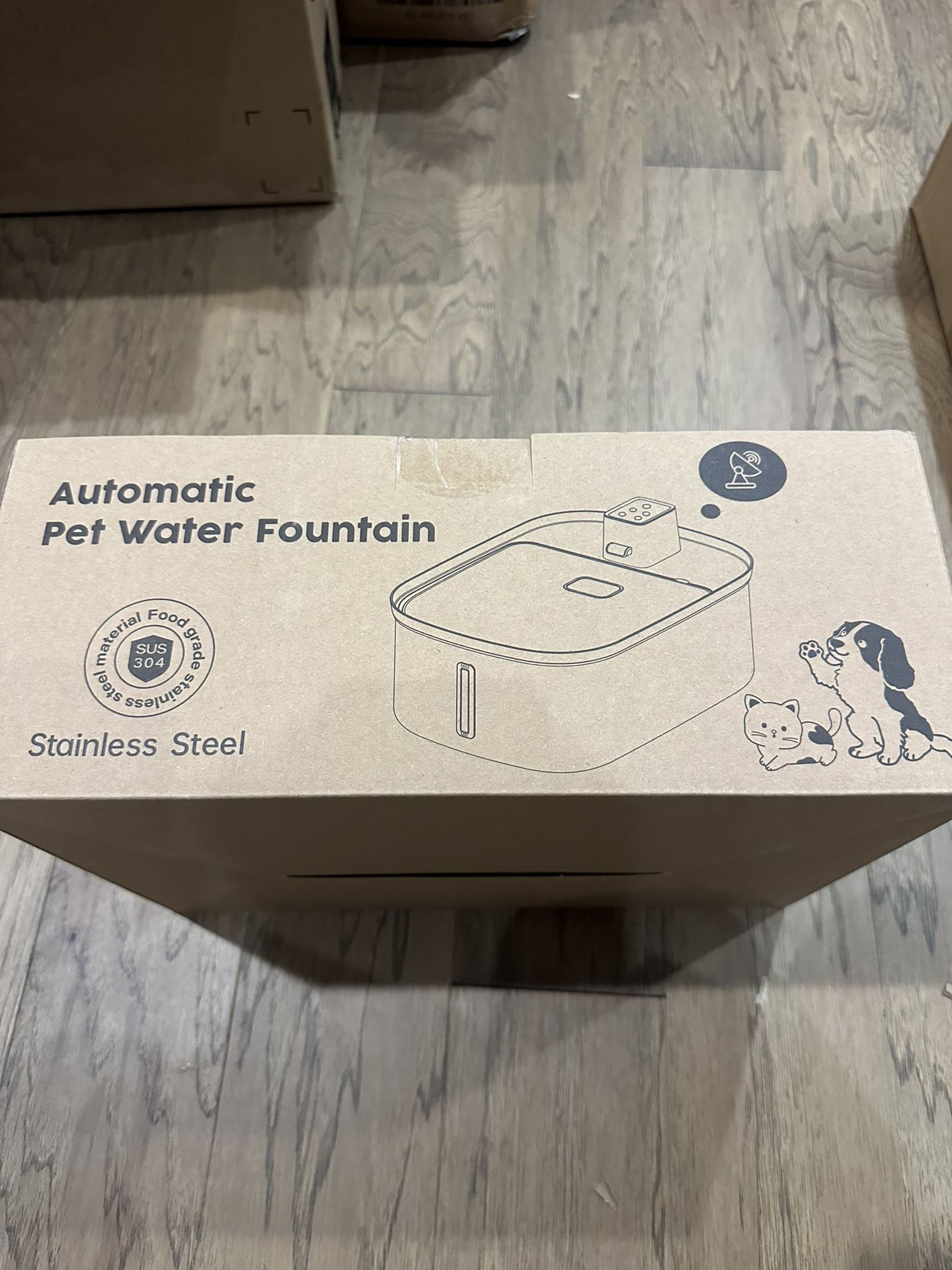 Wireless 7.5l/254oz/2Gal Dog Water Fountain for Large Dogs Stainless Steel, Quiet Pet & Cat Water Fountain with Motion Sensor, Automatic Water Dispens